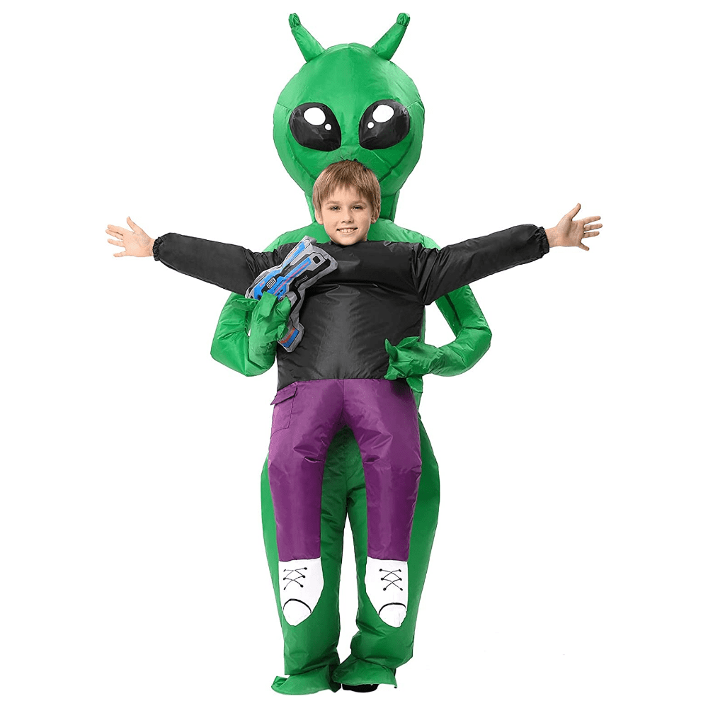 Alien Halloween Costume, Inflatable Alien Costume for Kids, Blow Up