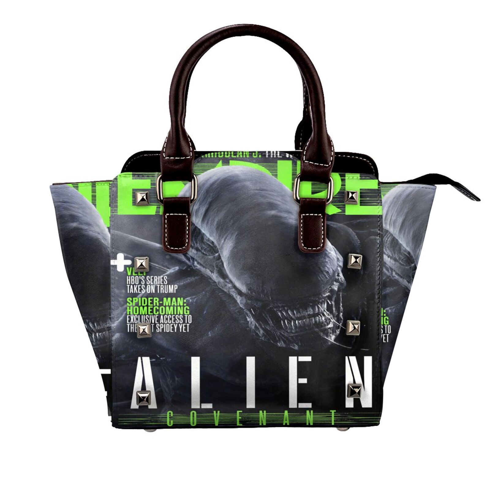 Alien Handbag Leather Rivet Shoulder Bag Luxury Fashion Shopping Tote ...