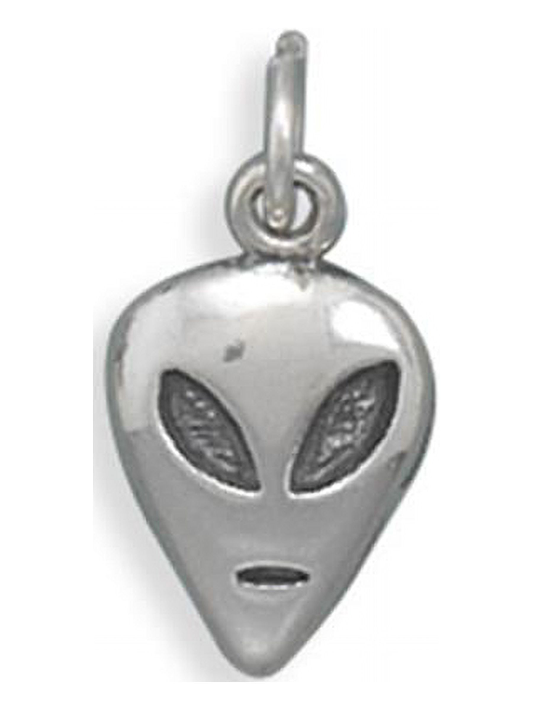 AZUREBELLA JEWELRY Alien Head Charm Sterling Silver
