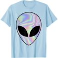thumbnail image 1 of Alien Head Colorful Believe Unisex T-Shirt for Men Women Kids,Light Blue Color,Size L, 1 of 5