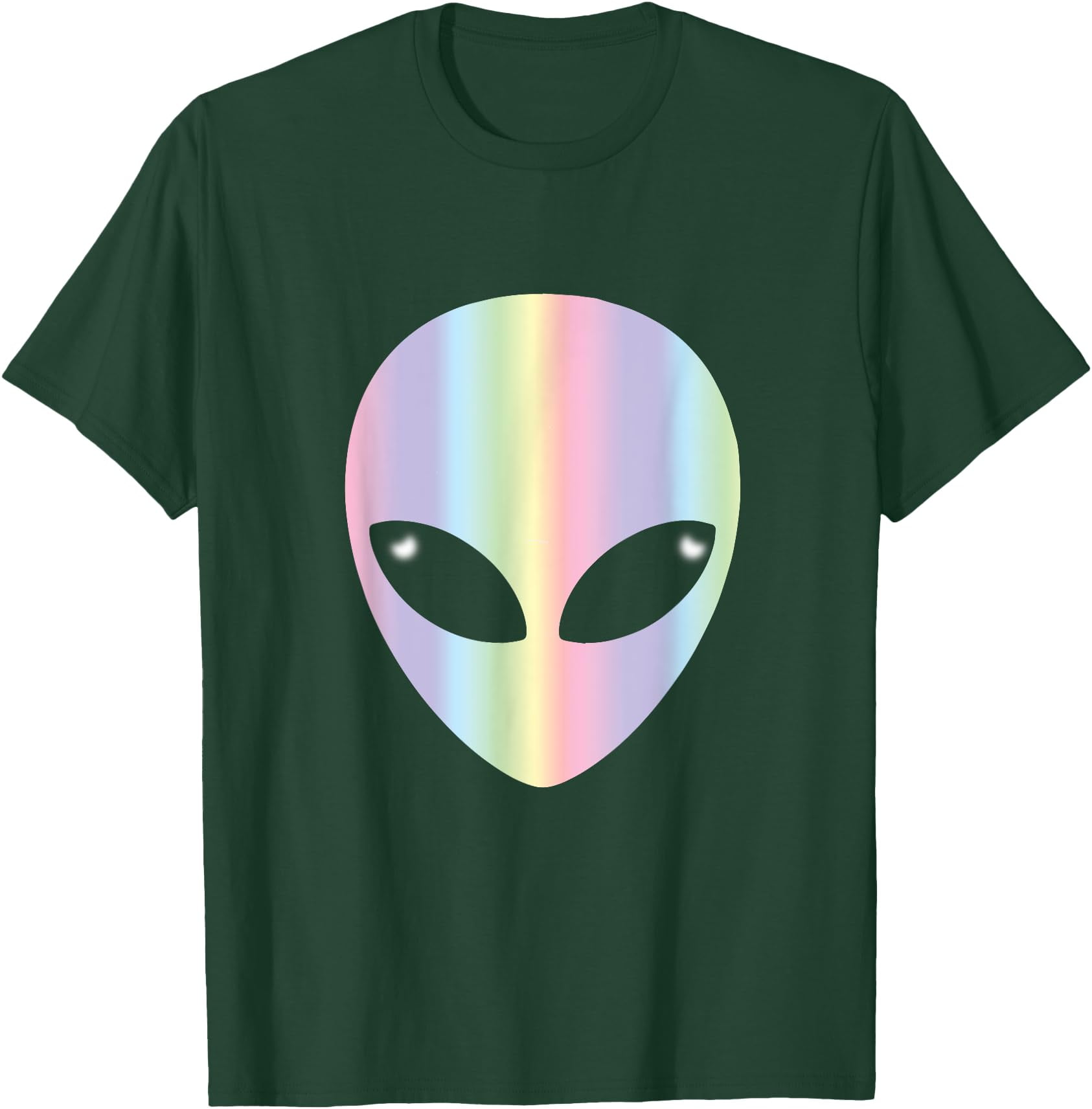 Alien Head Colorful Pastel Unisex T-Shirt for Men Women Kids,Forest ...