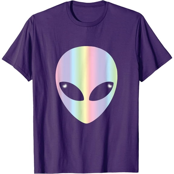 Alien Head Colorful Pastel Unisex T-Shirt for Men Women Kids