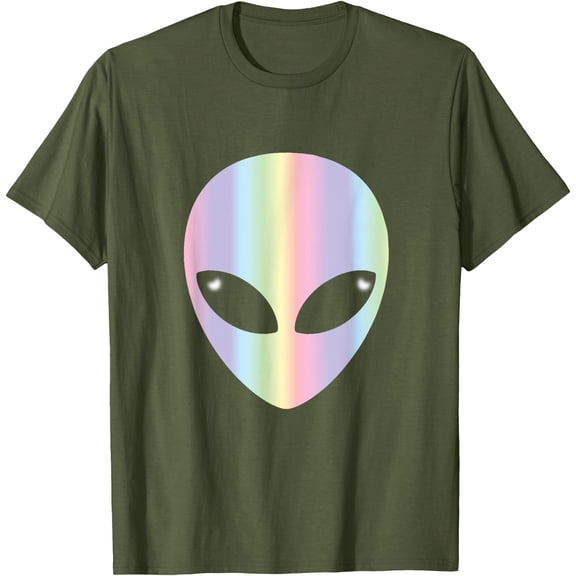 Alien Head Colorful Pastel Unisex T-Shirt for Men Women Kids