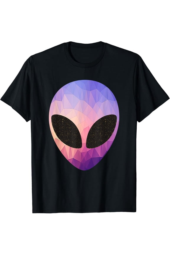 Alien Head Colorful Rave Believe Ufo T-shirt