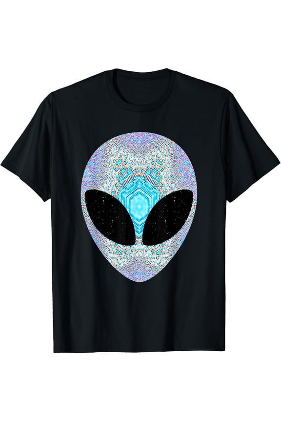 Alien Head Colorful Rave Believe Ufo T-shirt