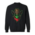 thumbnail image 1 of Alien Head Cowboy  Logo Sweatshirt Men -Image by Shutterstock, Male XX-Large, 1 of 4
