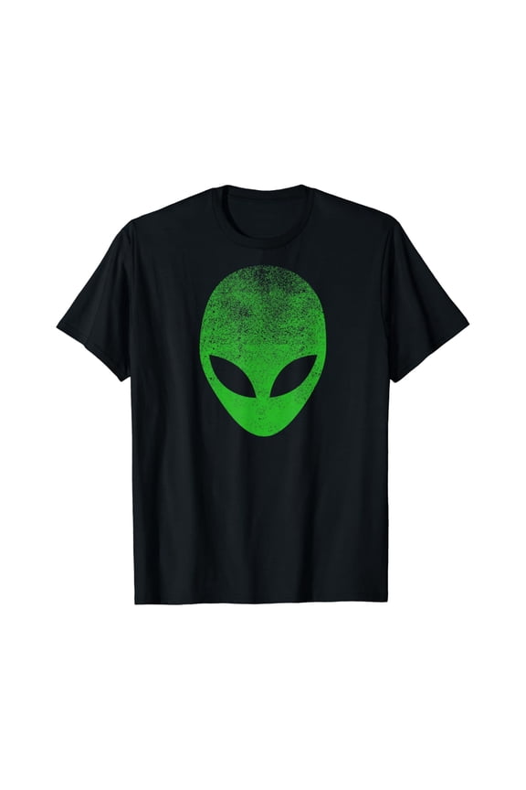 Alien Head Distressed UFO Roswell T-shirt