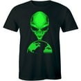 Alien Head Men's Tshirt Full Front Sci Fi Ufo Space Travel Galaxy