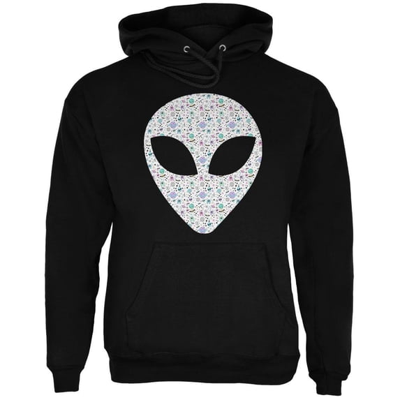Alien Head Outer Space Elements Mens Hoodie Black X-LG - Walmart.com