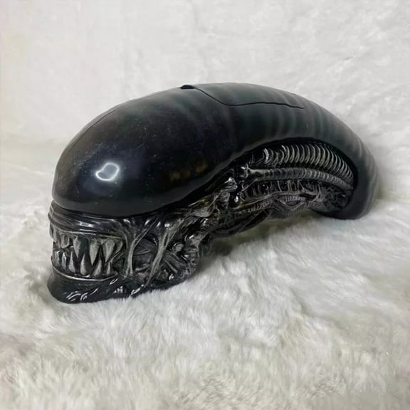 Alien Head Popcorn Buckets Funny Popcorn Containers Alien Movie Souvenir Popcorn Containers(Black)