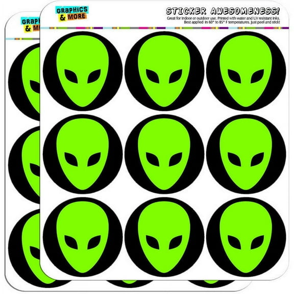 Alien Head Roswell 18 2" Planner Calendar Scrapbooking Crafting Stickers