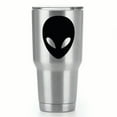 thumbnail image 1 of Alien Head |Single Yeti Decal | 3-Inch Black Vinyl Decal, 1 of 1