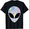 thumbnail image 1 of Alien Head T Shirt Colorful Alien Shirt Rave Tee Believe Ufo, 1 of 5