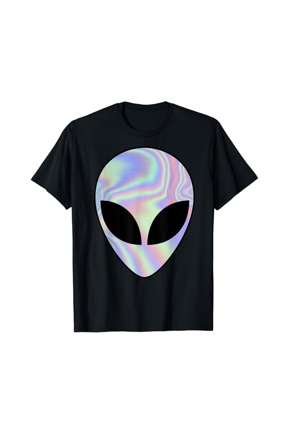 Alien Head T Shirt Colorful Alien Shirt Rave Tee Believe Ufo