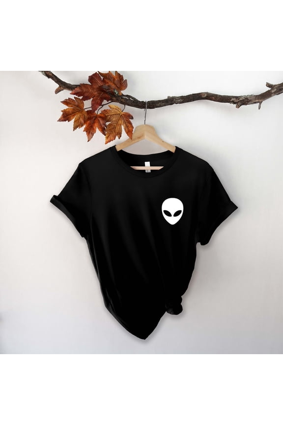 Alien Head T-Shirt, Unisex Space Shirt, UFO Graphic Tee, Extraterrestrial Top, Sci-Fi Alien Lover T-Shirt Sweatshirt All Size S-5XL