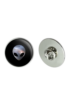 Alien Head in Space Metal 1.1" Tie Tack Hat Lapel Pin Pinback