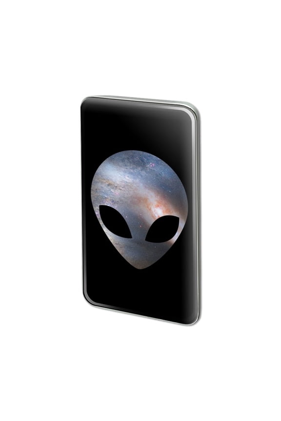 Alien Head in Space Metal Rectangle Lapel Hat Pin Tie Tack Pinback
