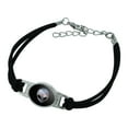 thumbnail image 1 of Alien Head in Space Novelty Suede Leather Metal Bracelet, 1 of 3