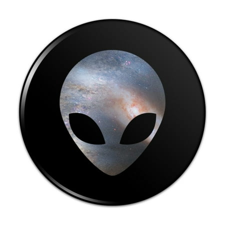 Alien Head in Space Pinback Button Pin Badge - 1" Diameter