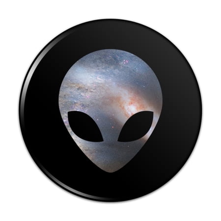 Alien Head in Space Pinback Button Pin Badge - 3" Diameter