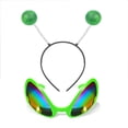 thumbnail image 1 of Alien Headband Alien Glasses Set Boppers Antenna Headband Rainbow Lens Sunglasses for Alien Theme Halloween Party Supplies, 1 of 5
