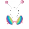 thumbnail image 1 of Alien Headband Alien Glasses Set Boppers Antenna Headband Rainbow Lens Sunglasses for Alien Theme Halloween Party Supplies, 1 of 4