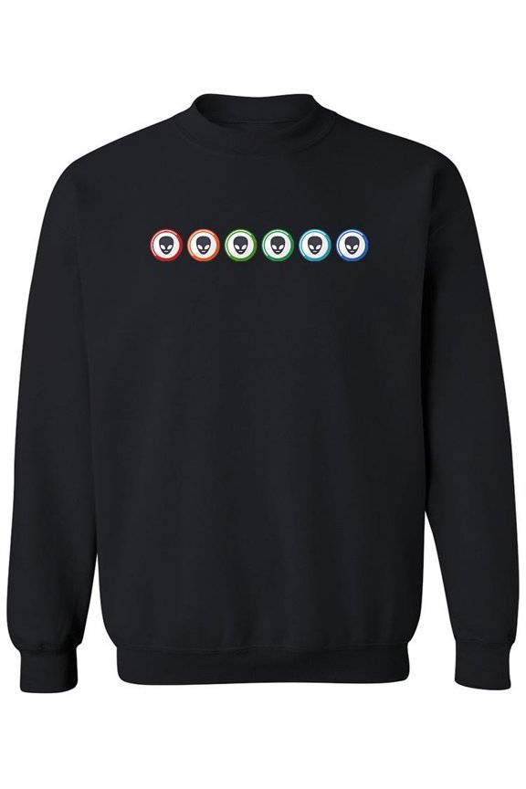 Alien Heads Sweatshirt Men -Image by Shutterstock, Male Large