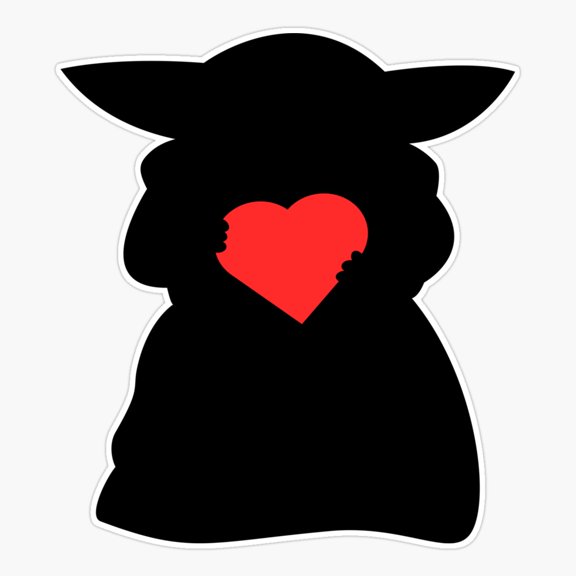 Alien Heart Dark Space Creature Sticker
