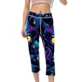 Alien High Waist Capris Not SeeThrough Printed Yoga Pants Women