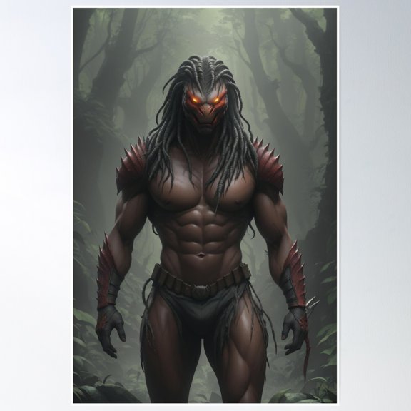 Alien Hunter Poster Wall Art, Modern Wall Decor, 8x12 UNFRAMED
