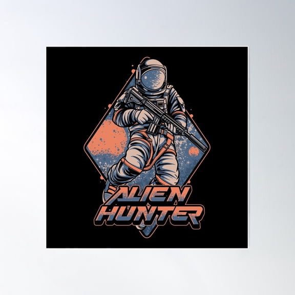 Alien Hunter Poster Wall Art, Modern Wall Decor For Living Room Bedroom, 30x30 UNFRAMED