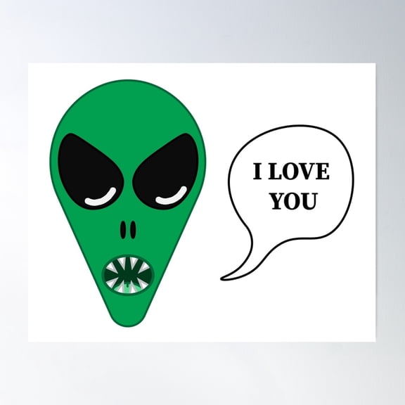 Alien: I Love You Poster Wall Art, Modern Wall Decor For Living Room Bedroom, 12x18 UNFRAMED