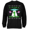 thumbnail image 1 of Alien I Still Believe Ugly Christmas Sweater Mens Sweatshirt Black X-LG, 1 of 1