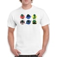 thumbnail image 1 of Alien Icons T-Shirt Men -Smartprints Designs, Male 4X-Large, 1 of 4