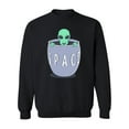 thumbnail image 1 of Alien In Coffee Mug Sweatshirt Men -Image by Shutterstock, Male 3X-Large, 1 of 4