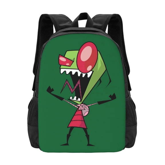 Alien Invader Graphic Laptop Backpack for College & Travel, 16.5"