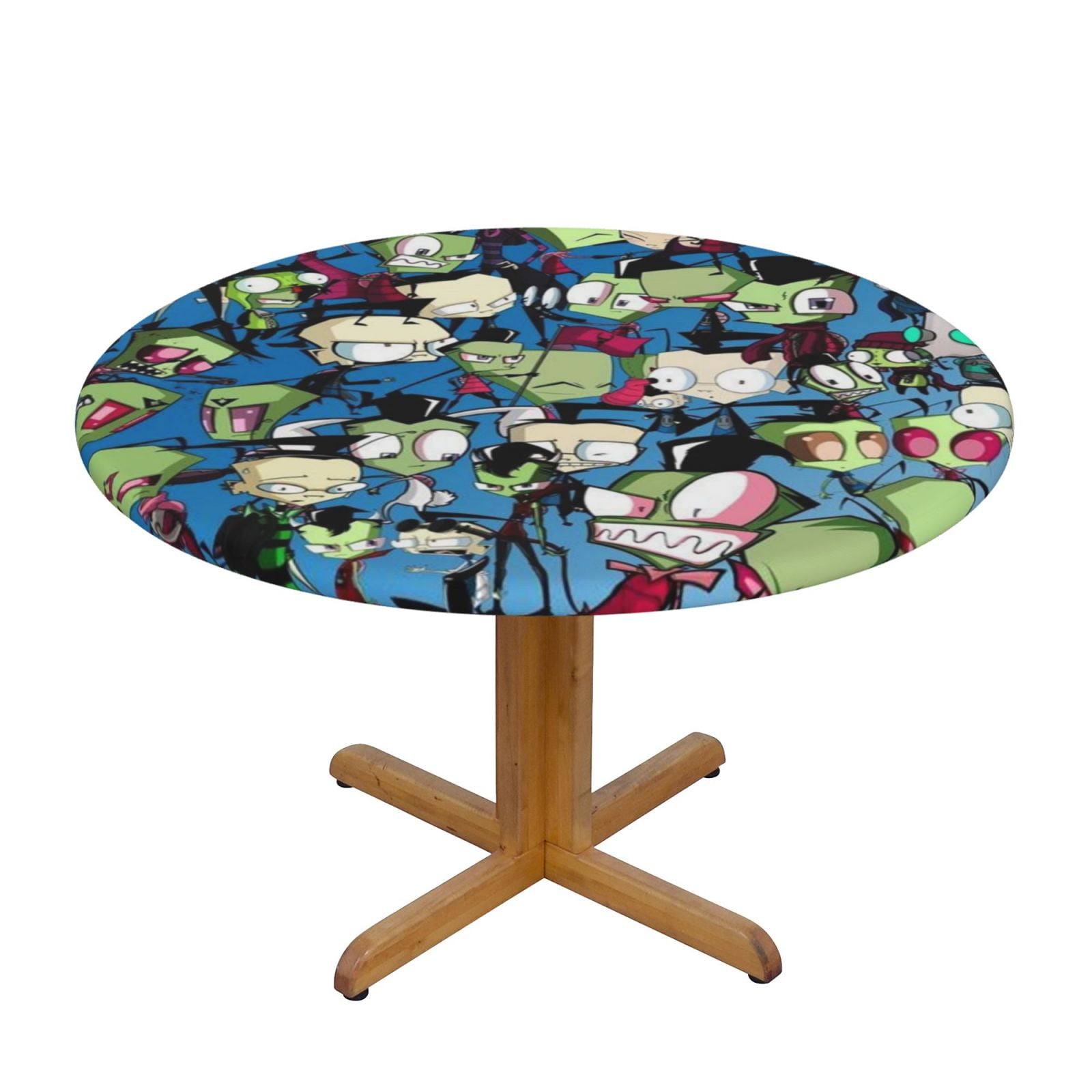 Alien Invader Zim Gir Round Tablecloth Fitted Elastic Tablecloths