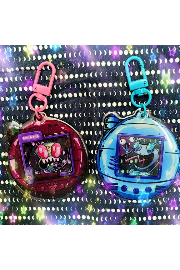 Alien Invader Zim Gir Tamagotchi Keychain (1 keychain)