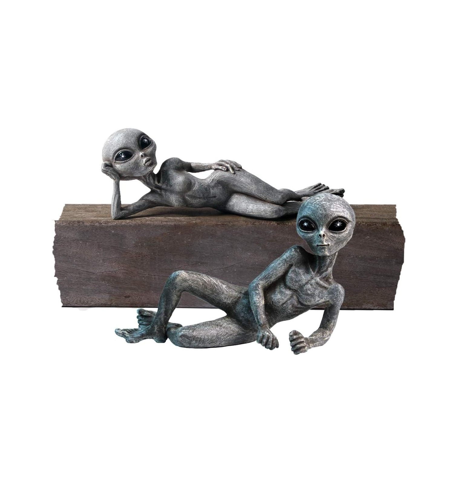 Alien Invasion 10” Lying UFO Garden Alien Statue and Figurine Set “Sky ...