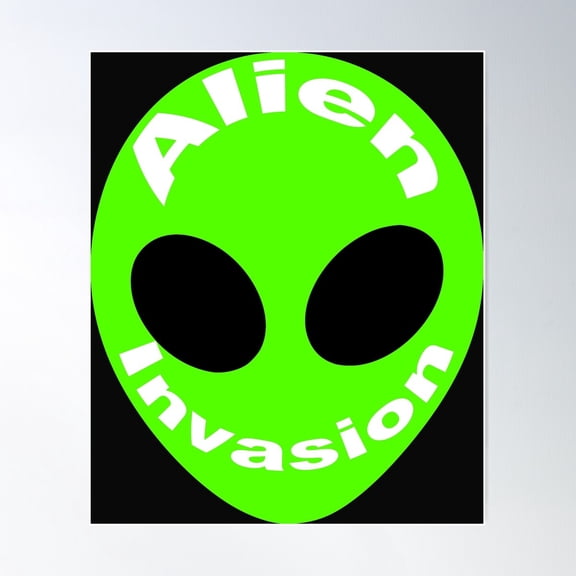 Alien Invasion Poster Wall Art, Modern Wall Decor For Living Room Bedroom, 12x18 UNFRAMED
