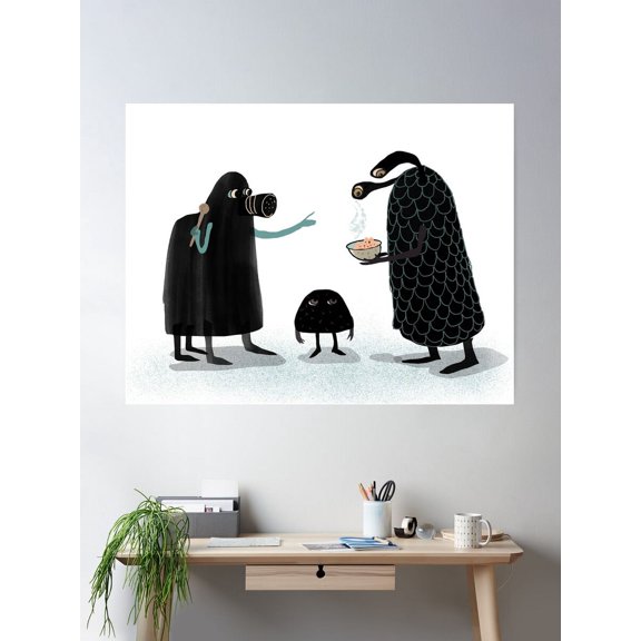 Alien Kitchen Poster Wall Art, Modern Wall Decor For Living Room Bedroom, 8x12 UNFRAMED