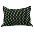 thumbnail image 1 of Alien Knitted Quilt Pillowcover, Supernatural Martiansal Beings from Other Planets Head of an Alien, Standard King Size Pillow Cover for Bedroom, 30" x 20", Fern Green Black, by Ambesonne, 1 of 2
