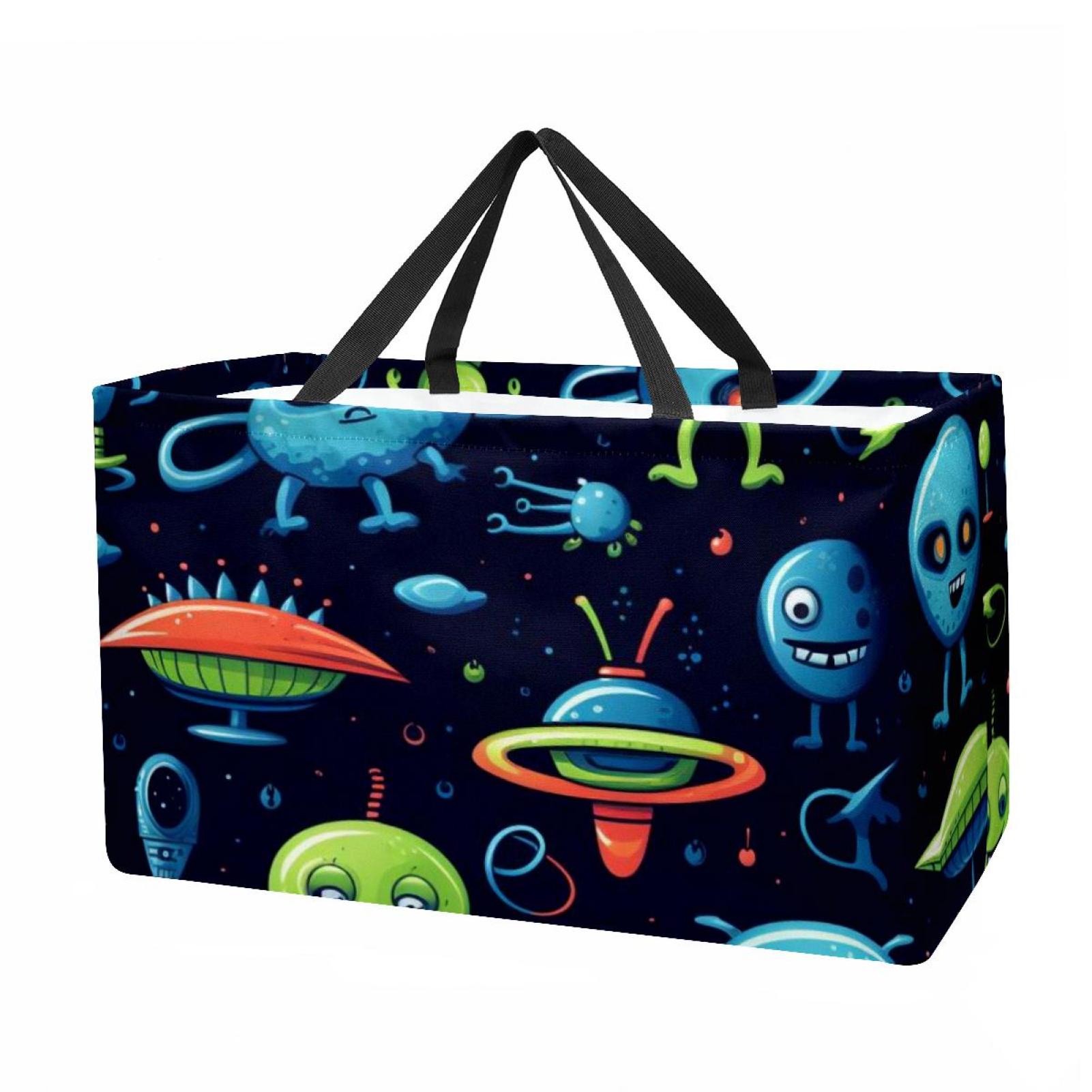 Alien Large Capacity Foldable Oxford Cloth Picnic Basket Reusable