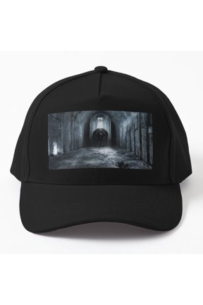Alien Lost at Crash Site Baseball Cap, Science Fiction Adventure Scene Design, Classic Hat