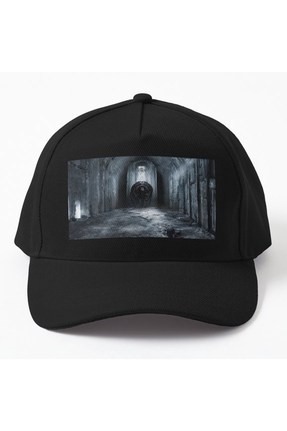 Alien Lost at Crash Site Baseball Cap, Science Fiction Adventure Scene Design, Classic Hat
