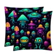 thumbnail image 1 of Alien Luxurious Velvet Throw Pillow Covers Inserts Set of 2, Bed Pillow with Unique Patterns,for Home and Office Decor, Available in 16x16, 18x18, and 20x20 Inches, 1 of 6