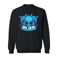 thumbnail image 1 of Alien Mascot Graphic Sweatshirt Men -Image by Shutterstock, Male 5X-Large, 1 of 4