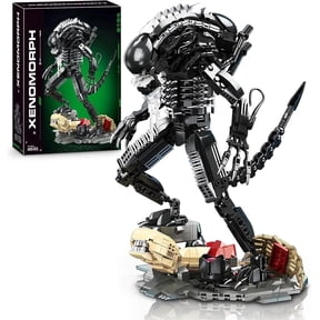 Alien Mech Xenomorph Warrior Building Sets for Adult, Horror Action Figure Toy with Base
