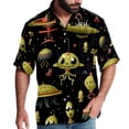 thumbnail image 1 of Alien Men's Short Sleeve Button Down Poplin Casual Beach Shirts, 1 of 6