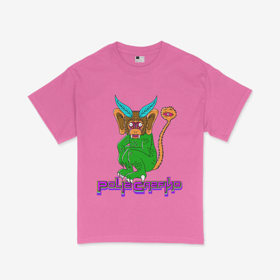 Alien Monkey Creature Polis Casfino Print T-shirt